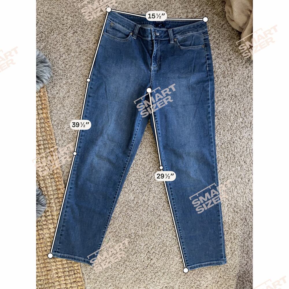 Talbots blue denim jeans strait leg 8 EUC - Picture 3 of 5